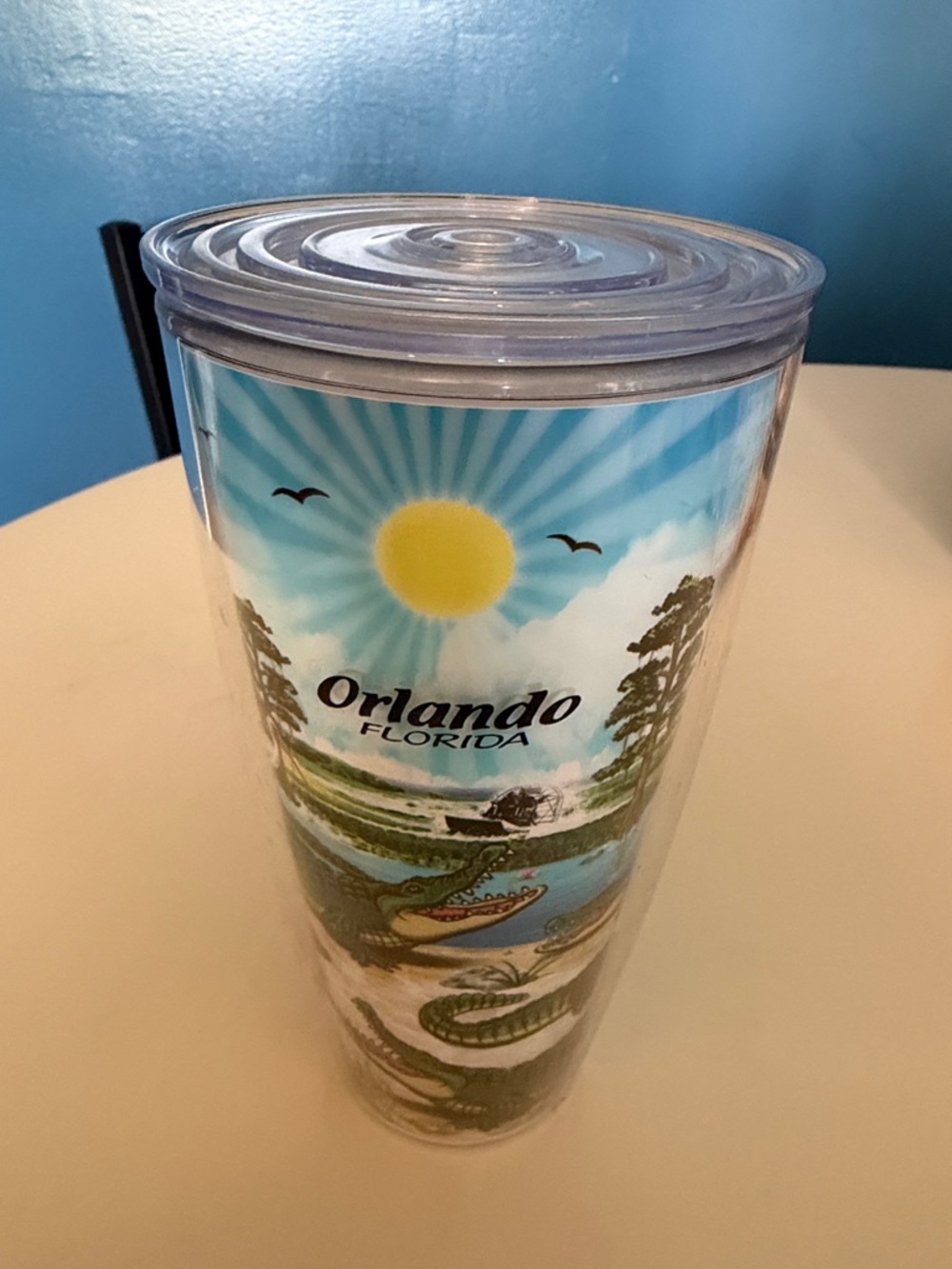 Orlando Florida Travel Tumbler - Blue and White
